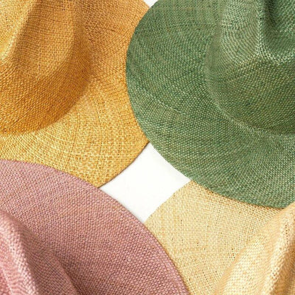 Spring Hand Woven stiff Straw Fedora - AccessorizmeeWholesale