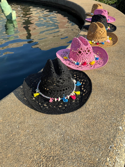 Spring Hand Woven Straw Cowboy Hat - AccessorizmeeWholesale