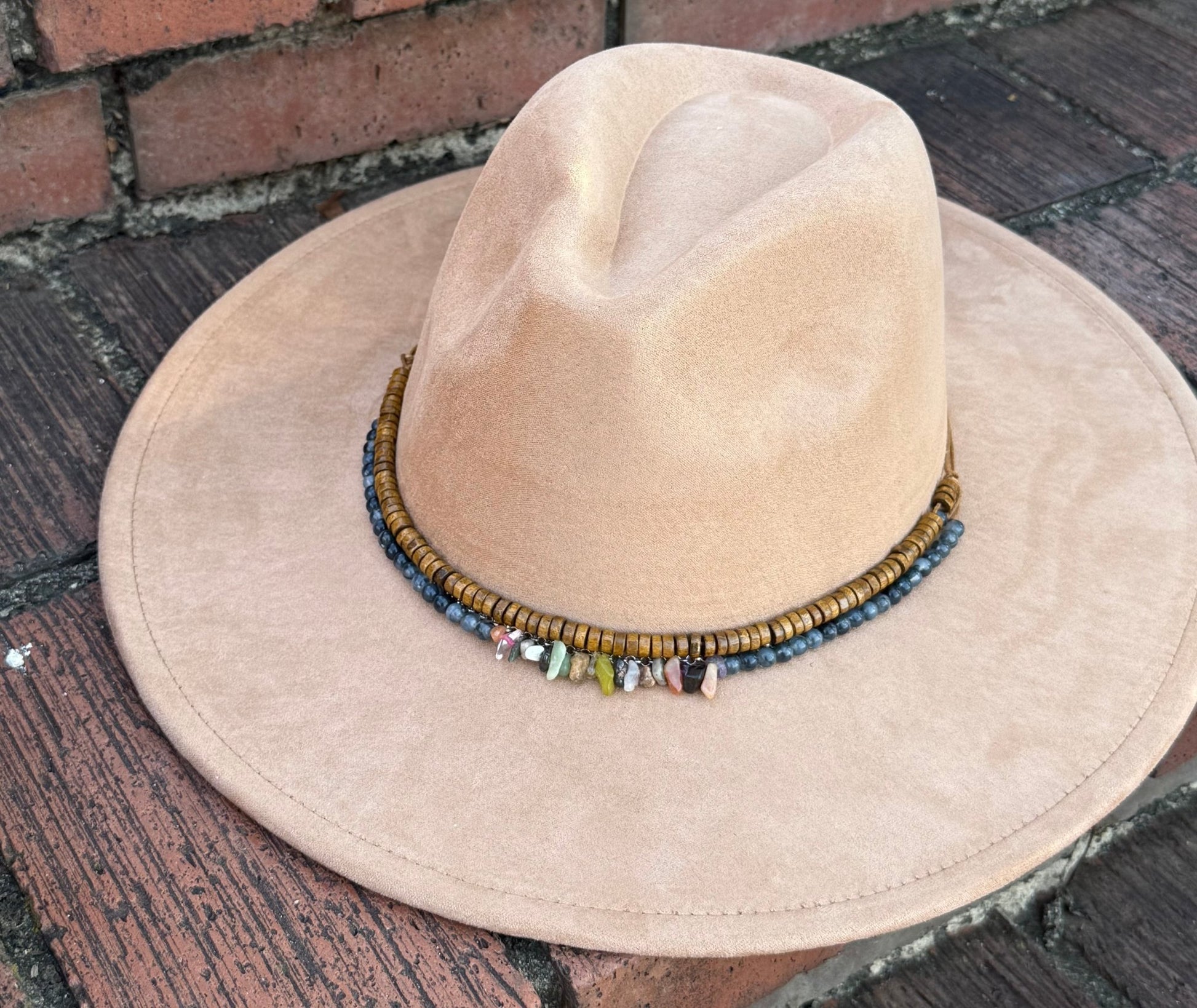 Stoned Vegan Suede Wide Brim Hat - AccessorizmeeWholesale