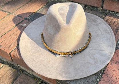 Stoned Vegan Suede Wide Brim Hat - AccessorizmeeWholesale