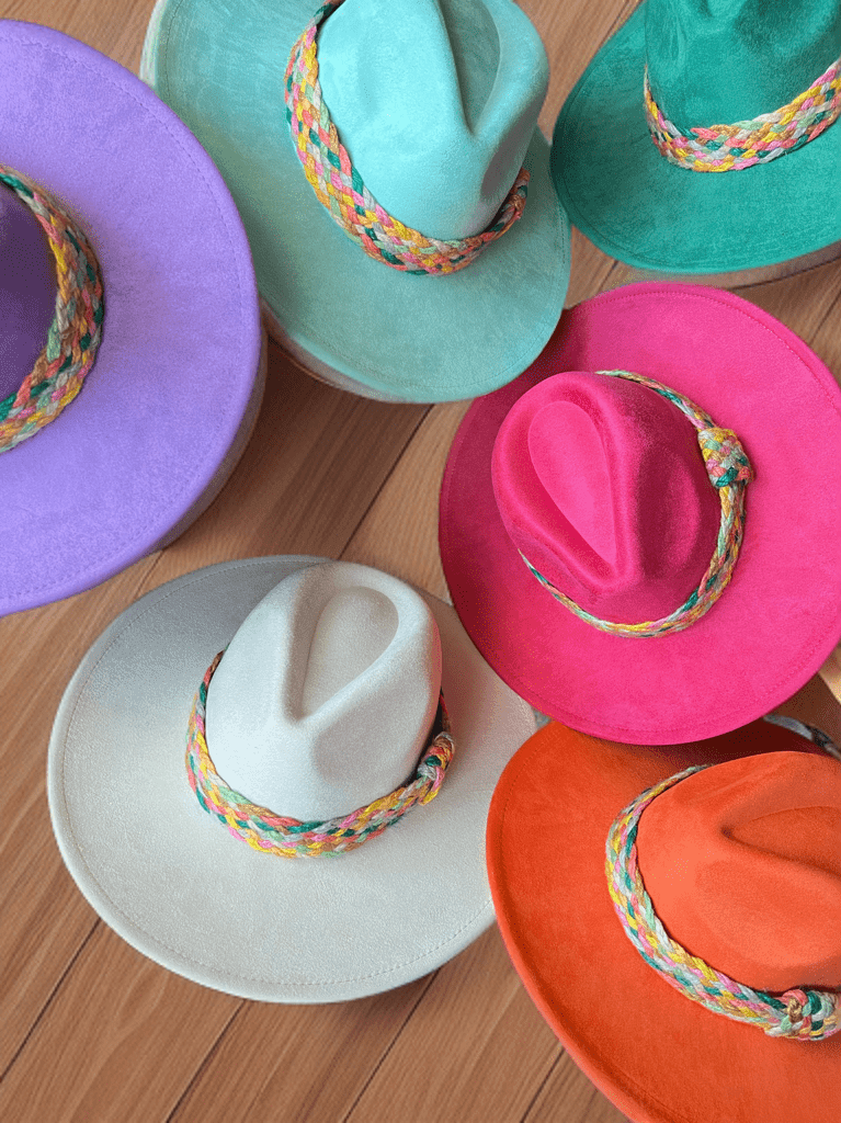 Twist banded Suede Fedora - AccessorizmeeWholesale