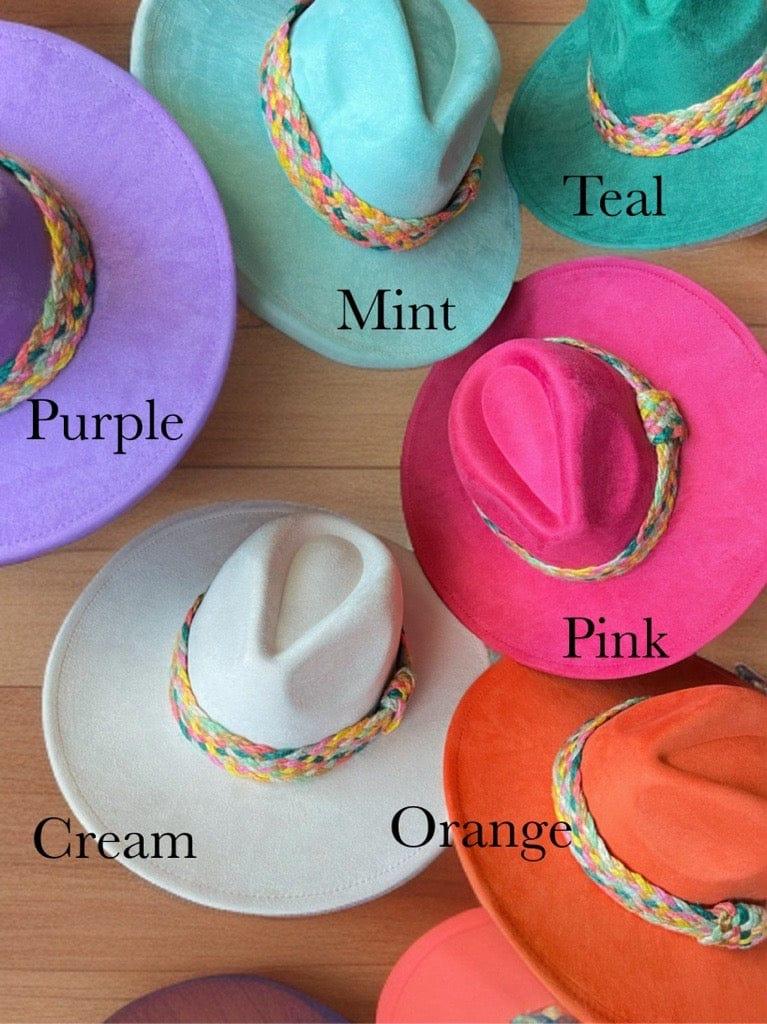 Twist banded Suede Fedora - AccessorizmeeWholesale