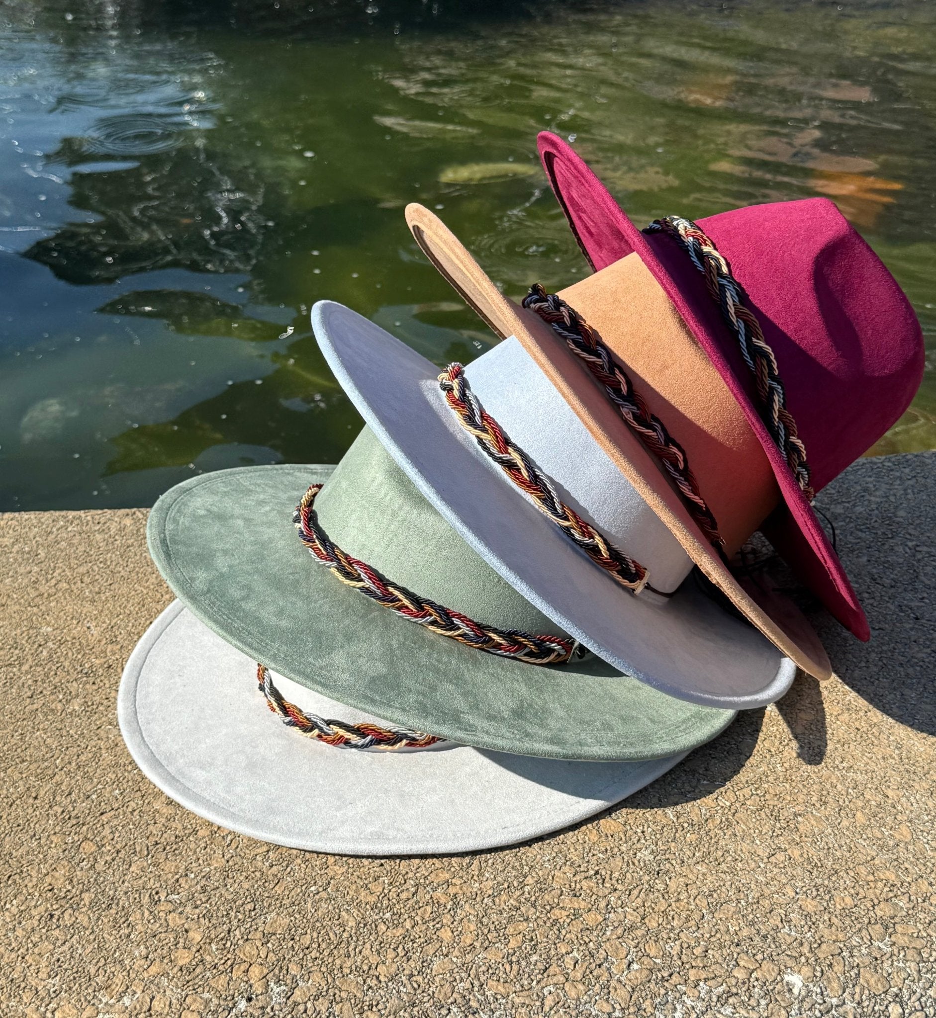 Twist Vegan Suede Hat Blank, Hat for Burning, Hat Pyrography, Fedora Hat, Wide Brim Hat, Hat for Engraving - AccessorizmeeWholesale