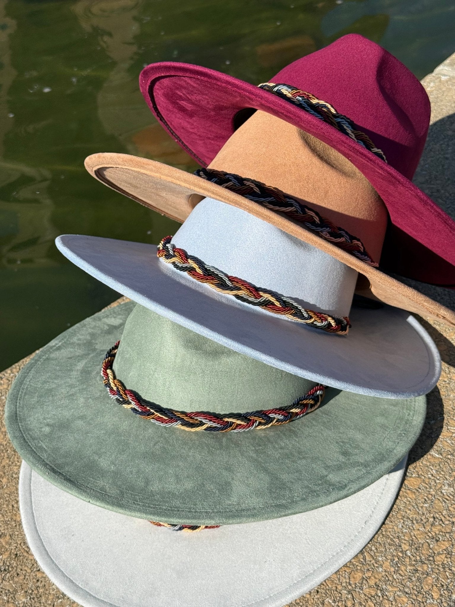 Twist Vegan Suede Hat Blank, Hat for Burning, Hat Pyrography, Fedora Hat, Wide Brim Hat, Hat for Engraving - AccessorizmeeWholesale