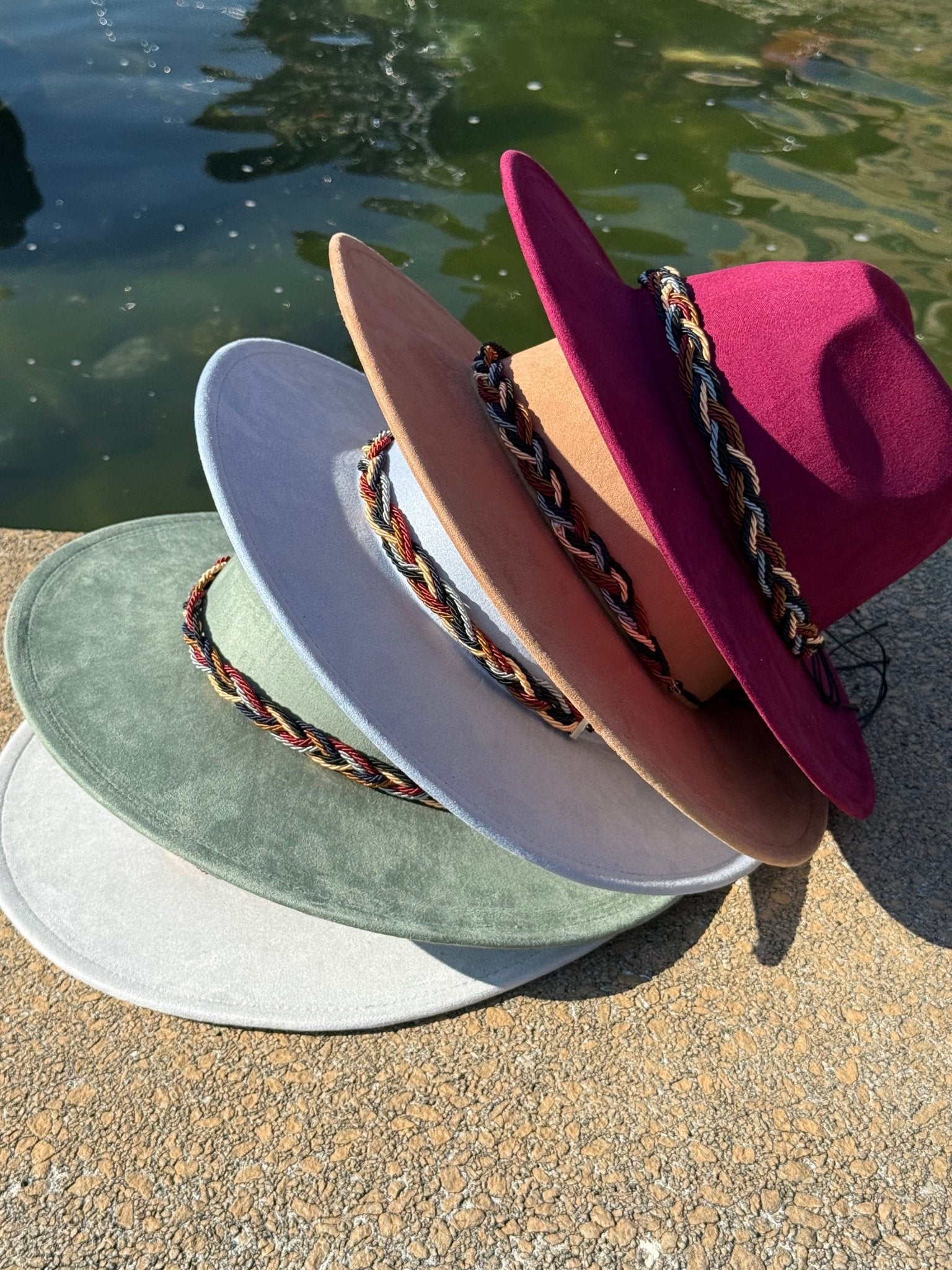 Twist Vegan Suede Hat Blank, Hat for Burning, Hat Pyrography, Fedora Hat, Wide Brim Hat, Hat for Engraving - AccessorizmeeWholesale