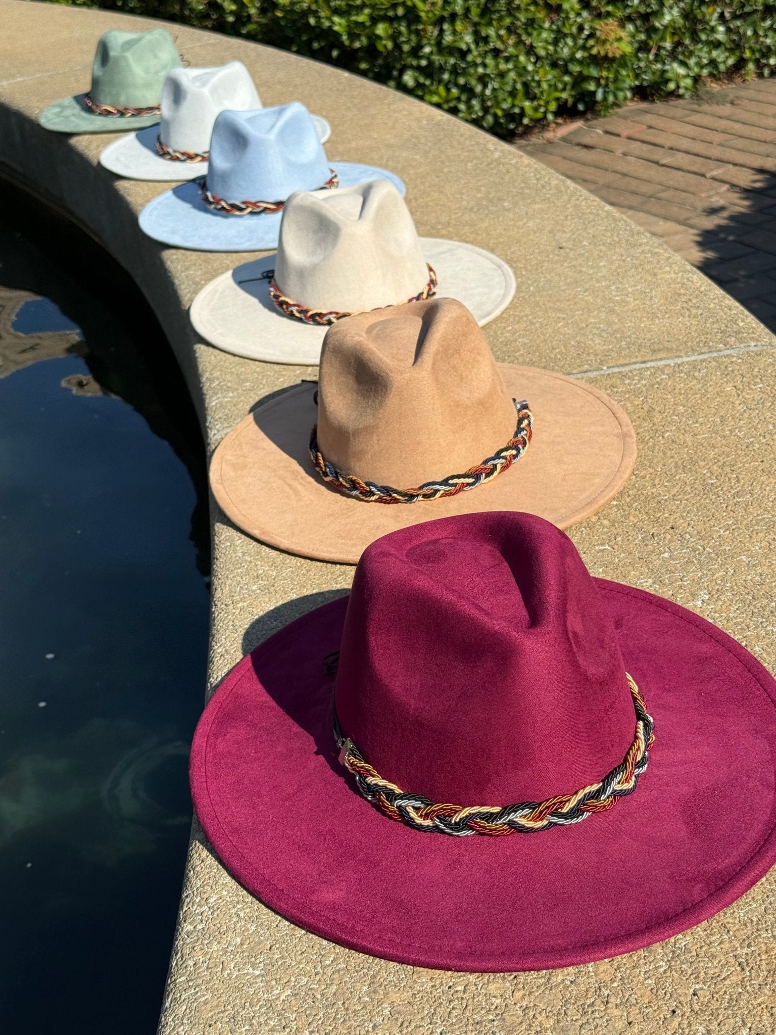 Twist Vegan Suede Hat Blank, Hat for Burning, Hat Pyrography, Fedora Hat, Wide Brim Hat, Hat for Engraving - AccessorizmeeWholesale