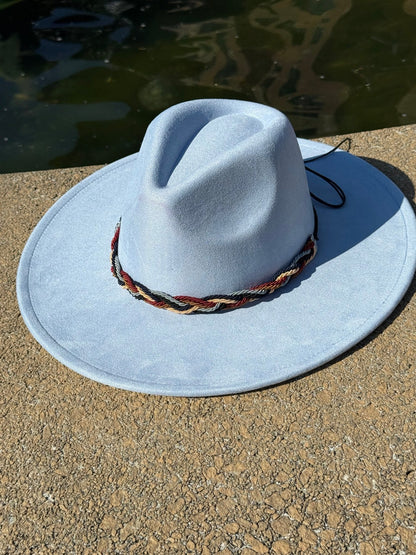 Twist Vegan Suede Hat Blank, Hat for Burning, Hat Pyrography, Fedora Hat, Wide Brim Hat, Hat for Engraving - AccessorizmeeWholesale