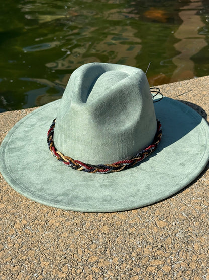 Twist Vegan Suede Hat Blank, Hat for Burning, Hat Pyrography, Fedora Hat, Wide Brim Hat, Hat for Engraving - AccessorizmeeWholesale