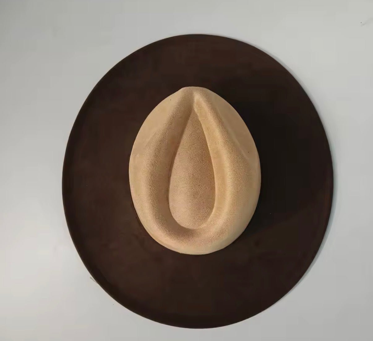 Two Toned Suede Hat Blank, Hat for Burning, Hat Pyrography, Fedora Hat, Wide Brim Hat, Hat for Engraving - AccessorizmeeWholesale