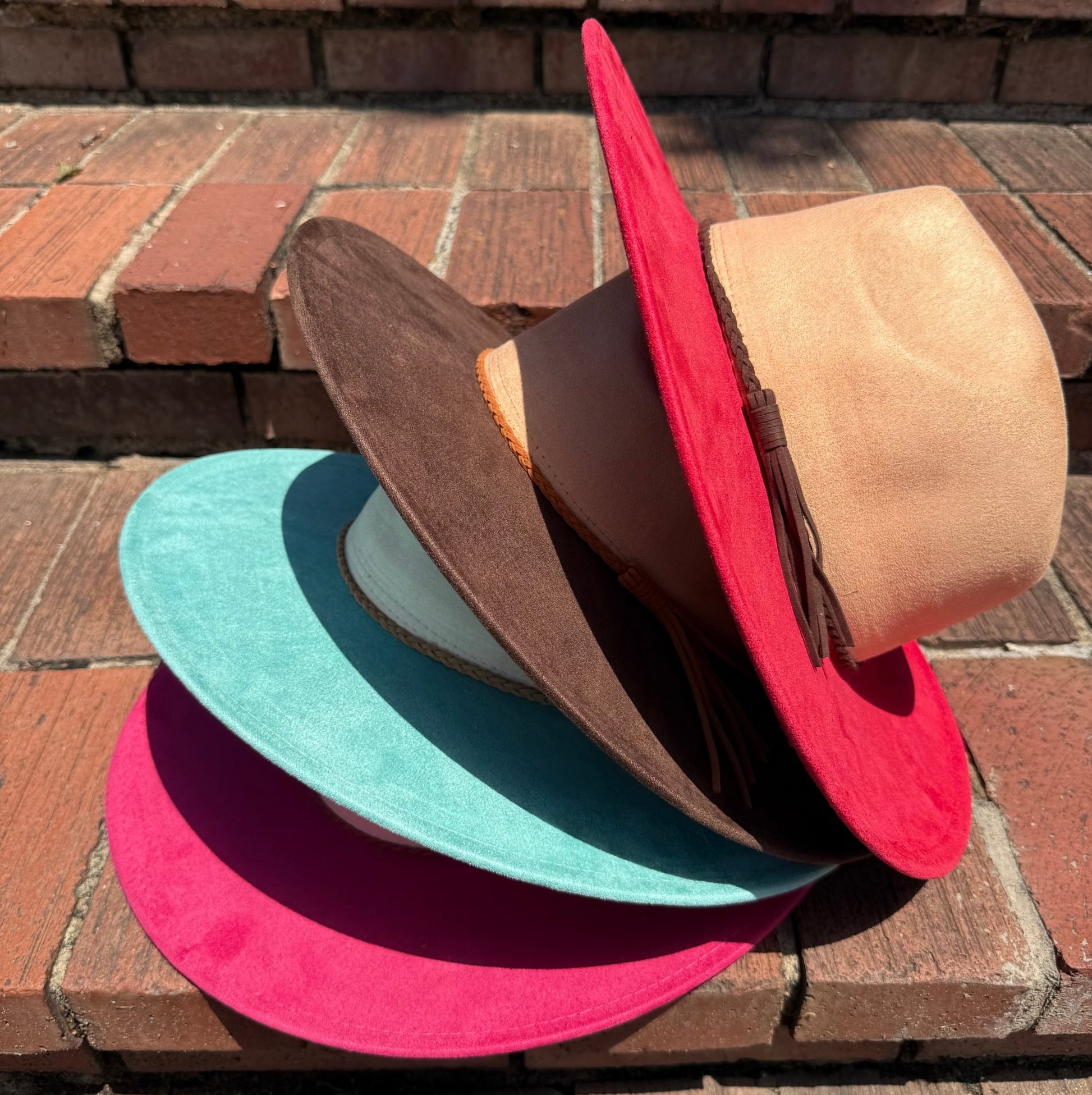 Two Toned Suede Hat Blank, Hat for Burning, Hat Pyrography, Fedora Hat, Wide Brim Hat, Hat for Engraving - AccessorizmeeWholesale