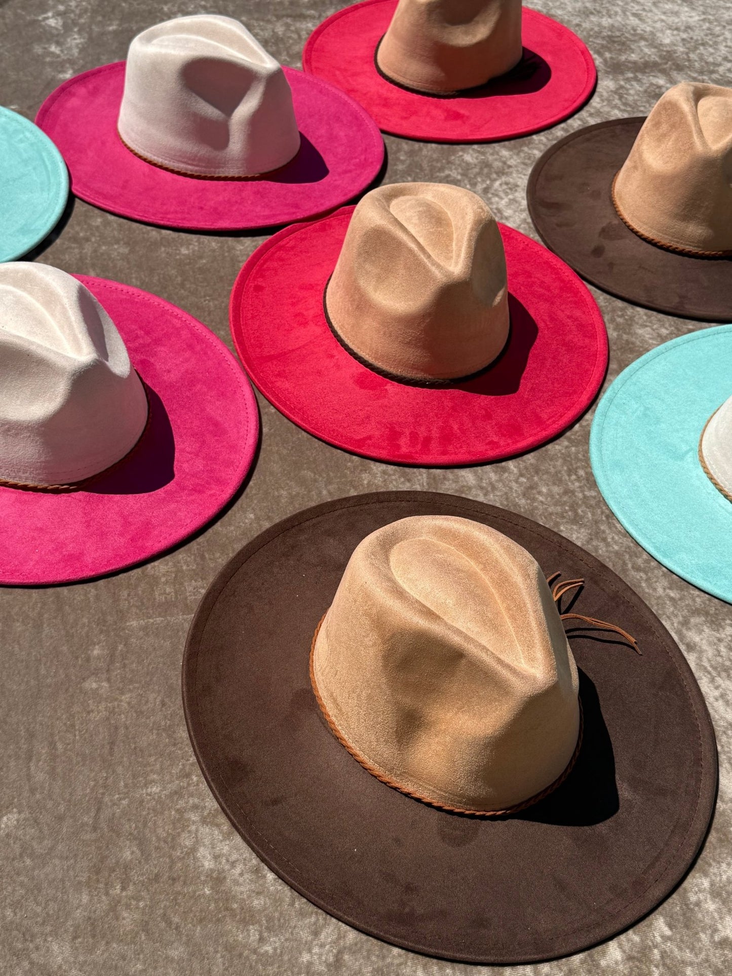 Two Toned Suede Hat Blank, Hat for Burning, Hat Pyrography, Fedora Hat, Wide Brim Hat, Hat for Engraving - AccessorizmeeWholesale