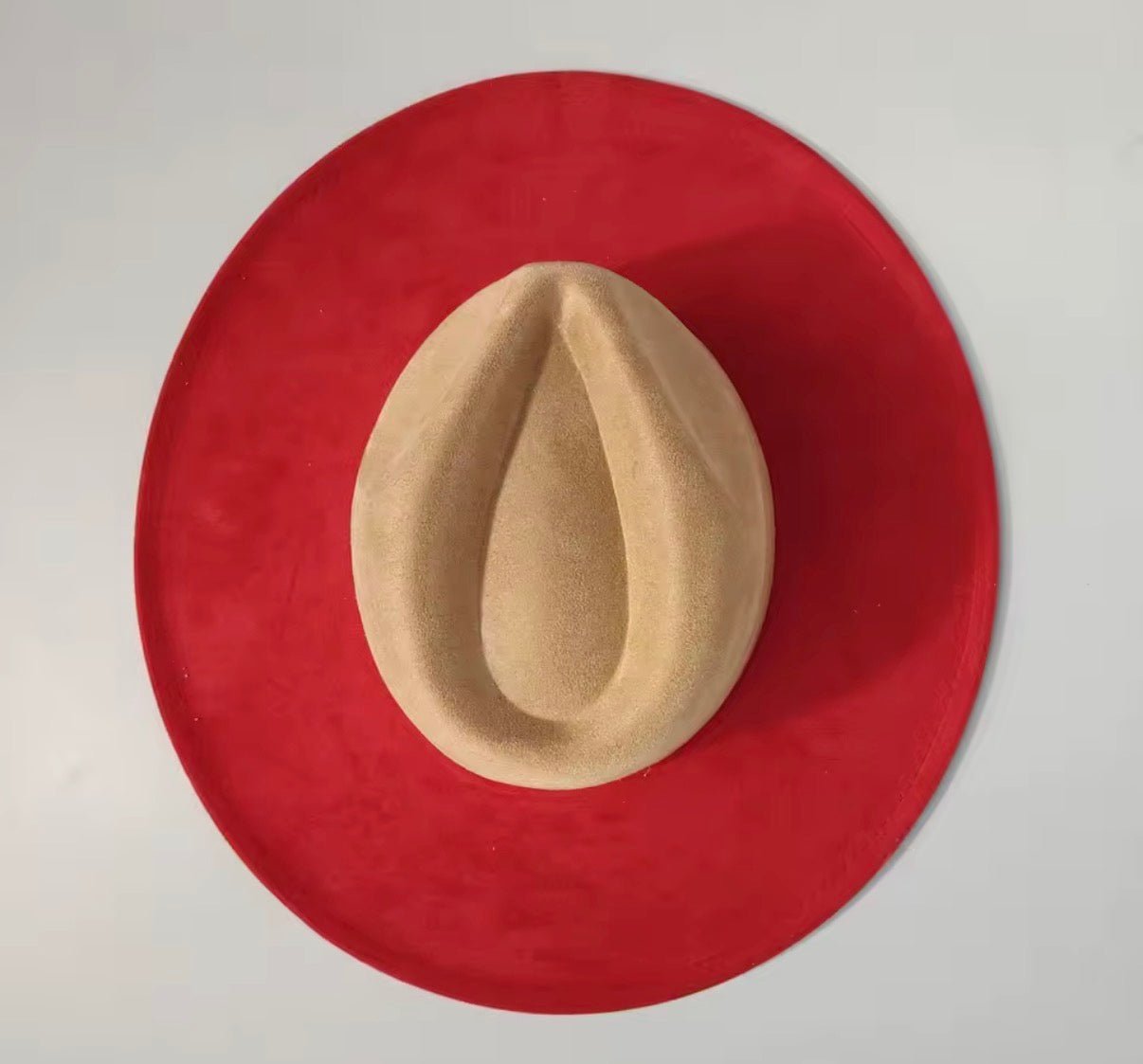 Two Toned Suede Hat Blank, Hat for Burning, Hat Pyrography, Fedora Hat, Wide Brim Hat, Hat for Engraving - AccessorizmeeWholesale