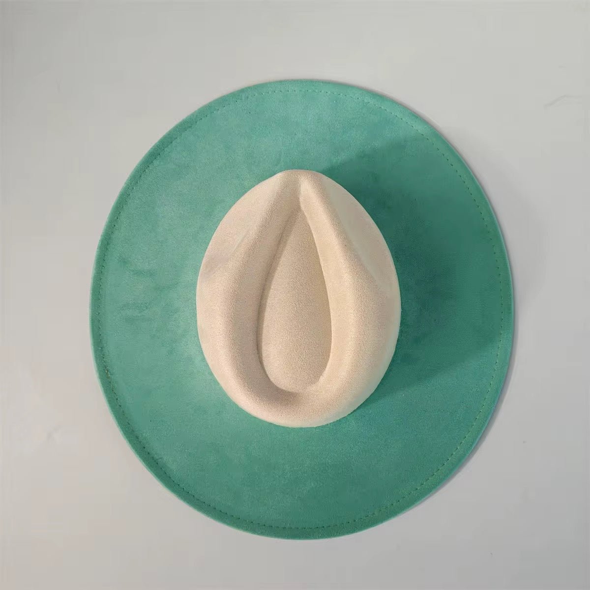 Two Toned Suede Hat Blank, Hat for Burning, Hat Pyrography, Fedora Hat, Wide Brim Hat, Hat for Engraving - AccessorizmeeWholesale