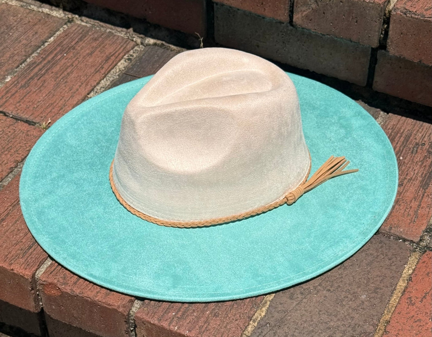Two Toned Suede Hat Blank, Hat for Burning, Hat Pyrography, Fedora Hat, Wide Brim Hat, Hat for Engraving - AccessorizmeeWholesale