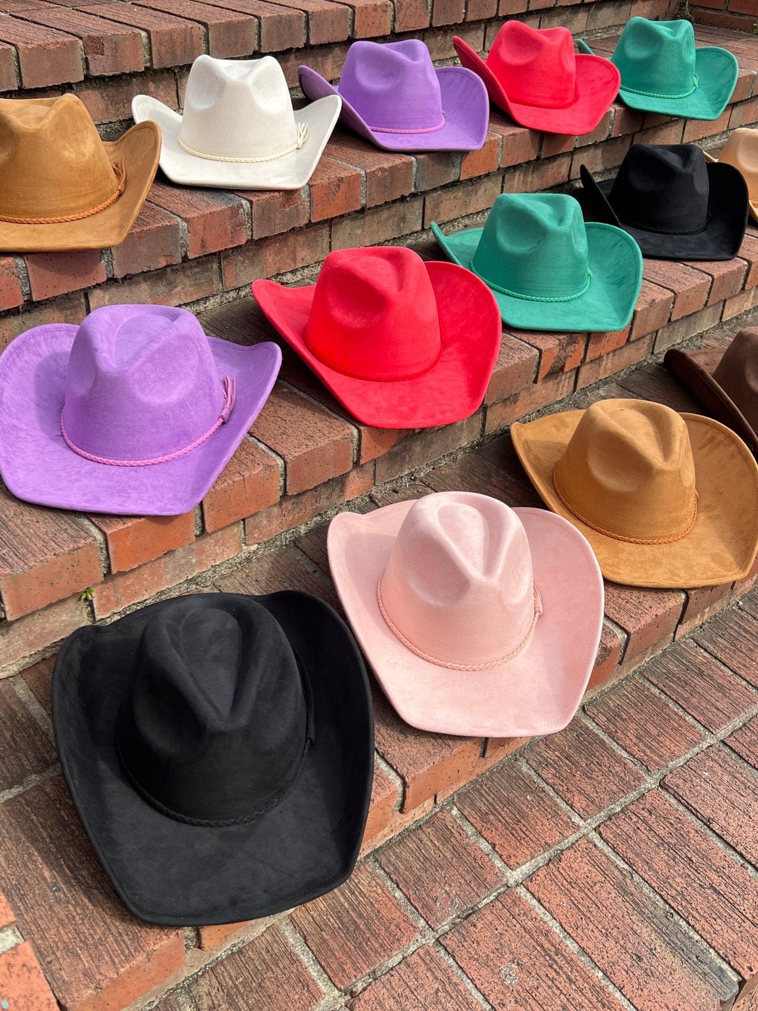 Vegan Suede Cowboy Hat Solid, Solid Cowboy Hat for Burning,, Rancher Hat, Wide Brim Hat, Hat for customization - AccessorizmeeWholesale