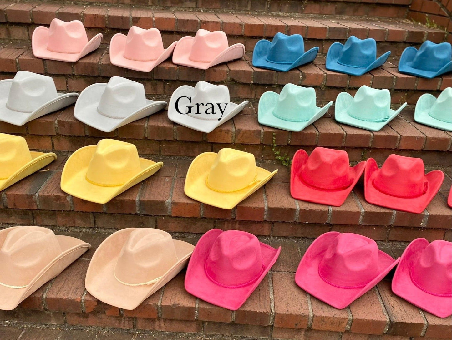 Vegan Suede Cowboy Hat Solid, Solid Cowboy Hat for Burning,, Rancher Hat, Wide Brim Hat, Hat for customization - AccessorizmeeWholesale