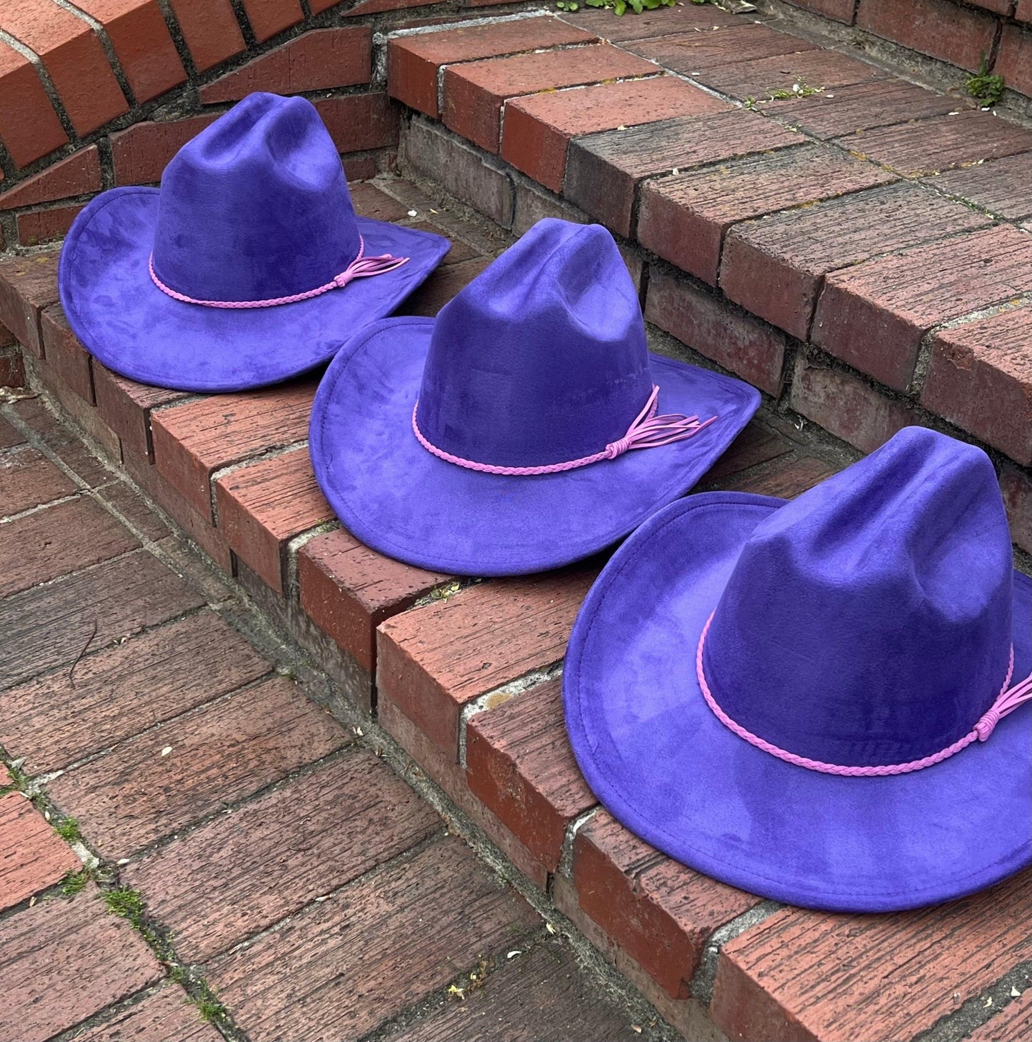 Vegan Suede Cowboy Hat Solid, Solid Cowboy Hat for Burning,Pinched Cowboy Hat, Rancher Hat, Hat for customization - AccessorizmeeWholesale