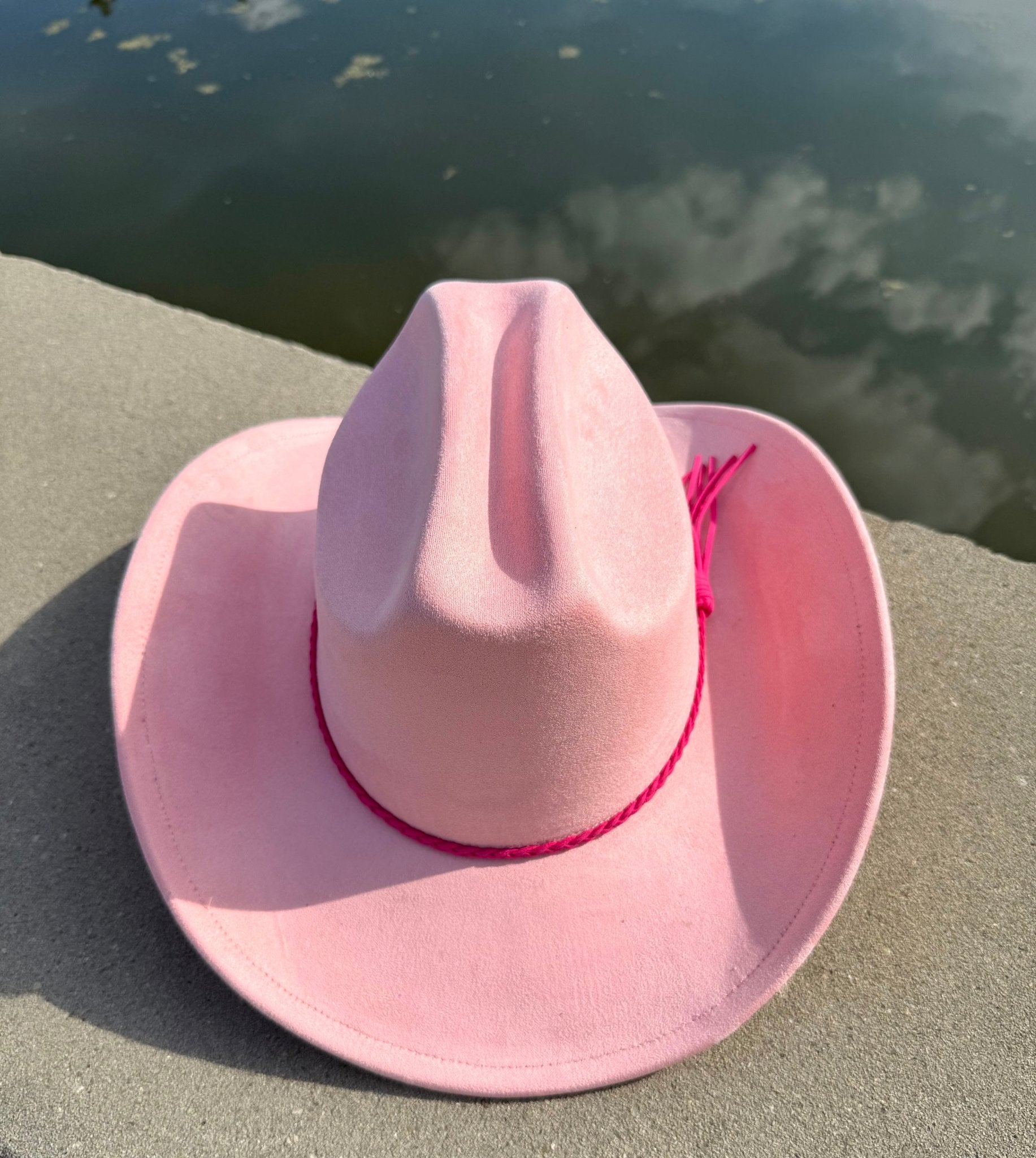 Vegan Suede Cowboy Hat Solid, Solid Cowboy Hat for Burning,Pinched Cowboy Hat, Rancher Hat, Hat for customization - AccessorizmeeWholesale