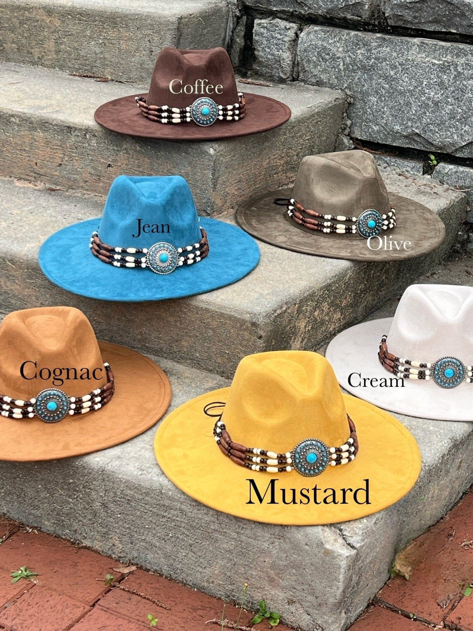 Vegan Suede Hat, Hat with Accessory, Hat for Burning, Wide Brim Hat, Rancher Hat, Hat for customization - AccessorizmeeWholesale