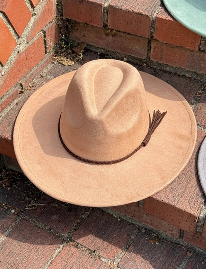 Vegan Suede (XL) Hat Blank, Hat for Burning, Hat Pyrography, Fedora Hat, Wide Brim Hat, Hat for Engraving - AccessorizmeeWholesale