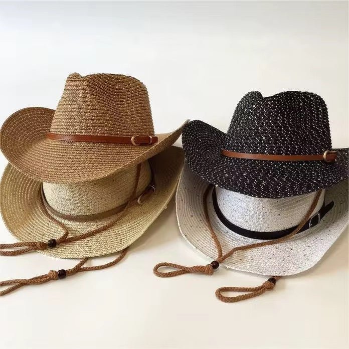 Western Spark Woven Straw Cowboy Hat - AccessorizmeeWholesale