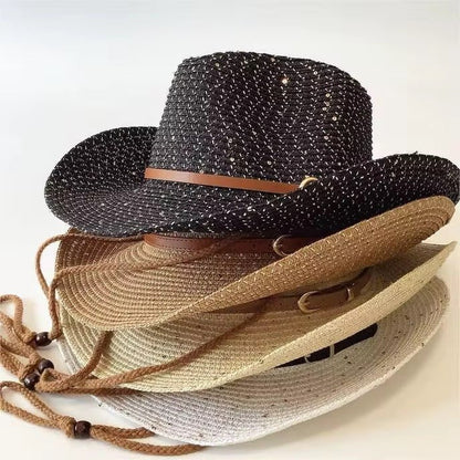 Western Spark Woven Straw Cowboy Hat - AccessorizmeeWholesale