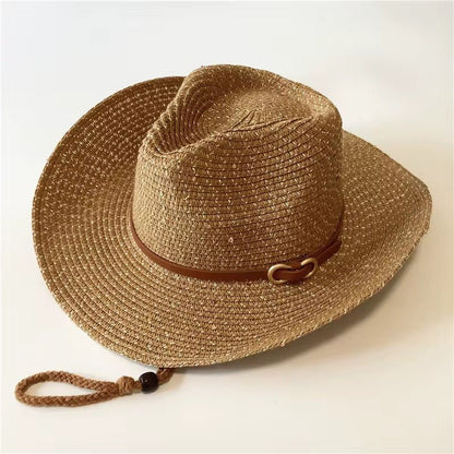 Western Spark Woven Straw Cowboy Hat - AccessorizmeeWholesale