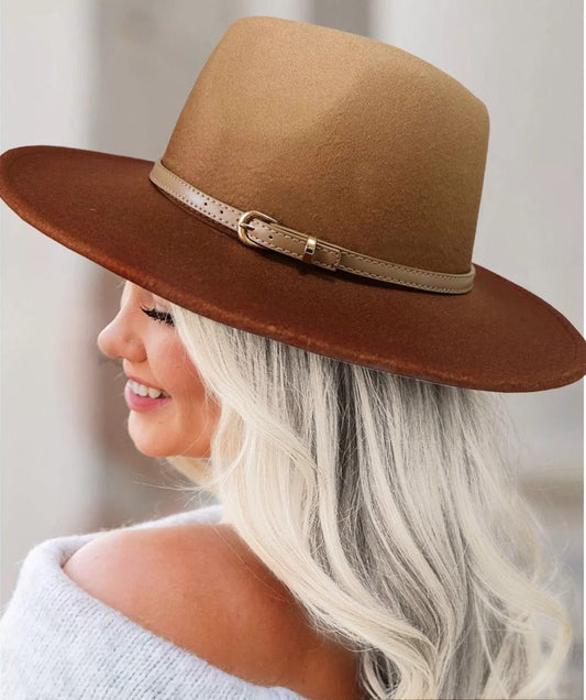 Wide Brim Gradient Fedora - AccessorizmeeWholesale