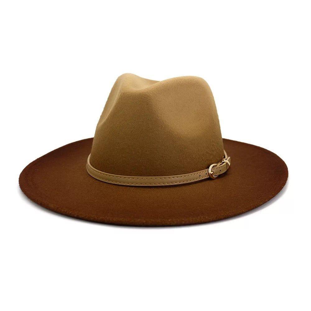 Wide Brim Gradient Fedora - Accessorizmee