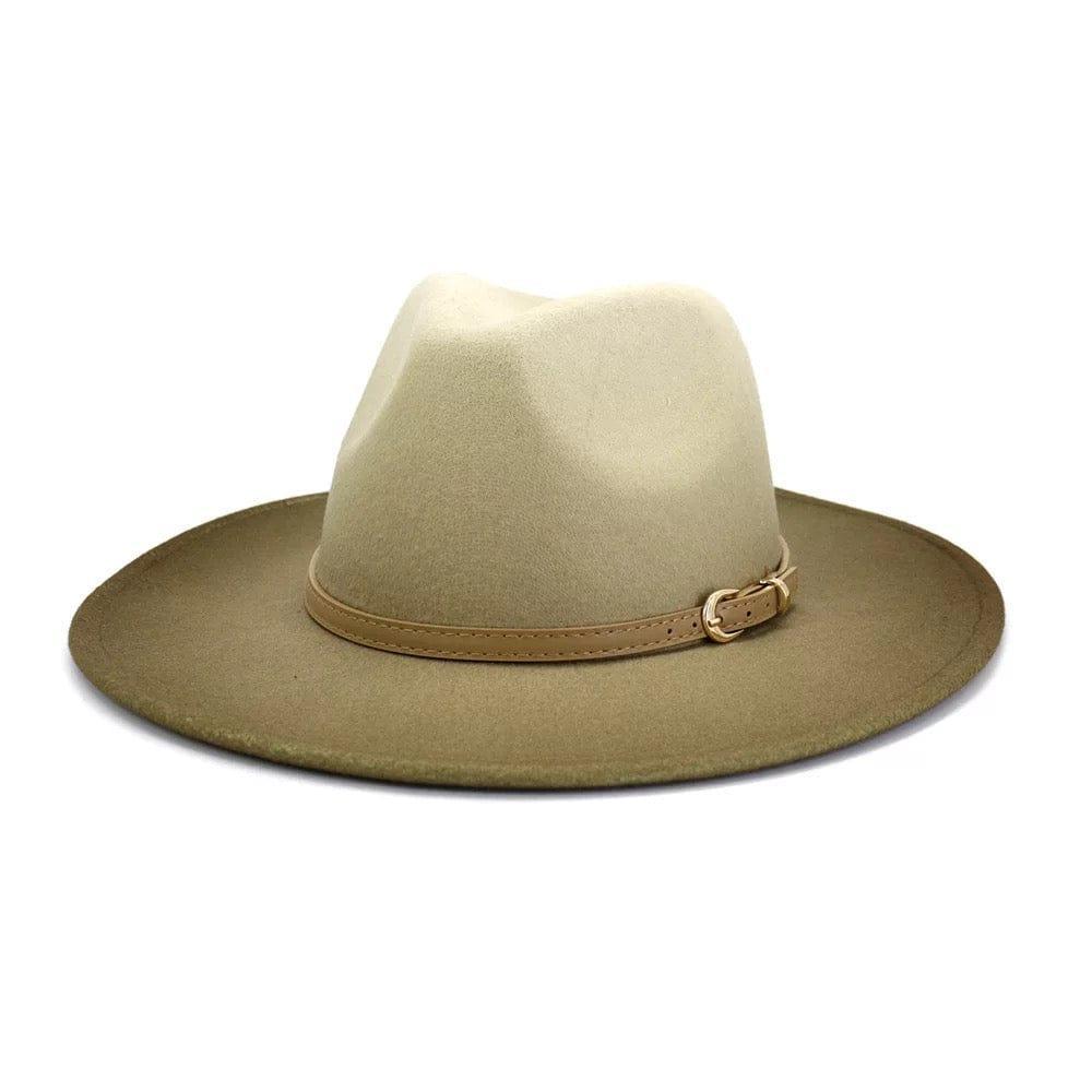 Wide Brim Gradient Fedora - Accessorizmee