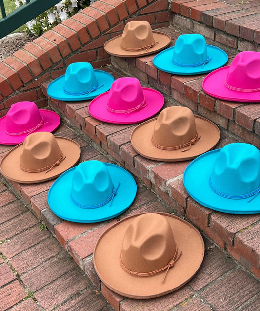 Wide Brim Lux Pencil brim Fedora - AccessorizmeeWholesale