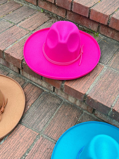 Wide Brim Lux Pencil brim Fedora - AccessorizmeeWholesale