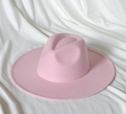 Wide Brim Stiff Fedora - AccessorizmeeWholesale
