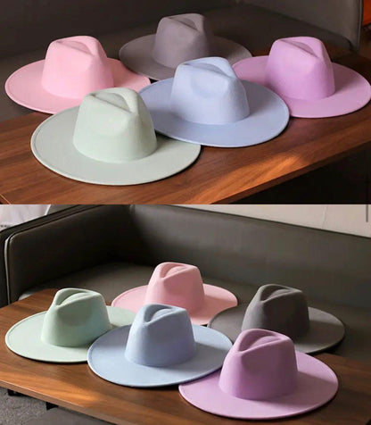 Wide Brim Stiff Fedora - AccessorizmeeWholesale
