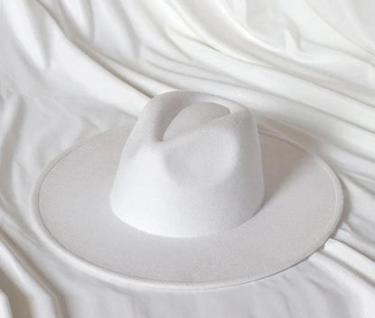 Wide Brim Stiff Fedora - AccessorizmeeWholesale