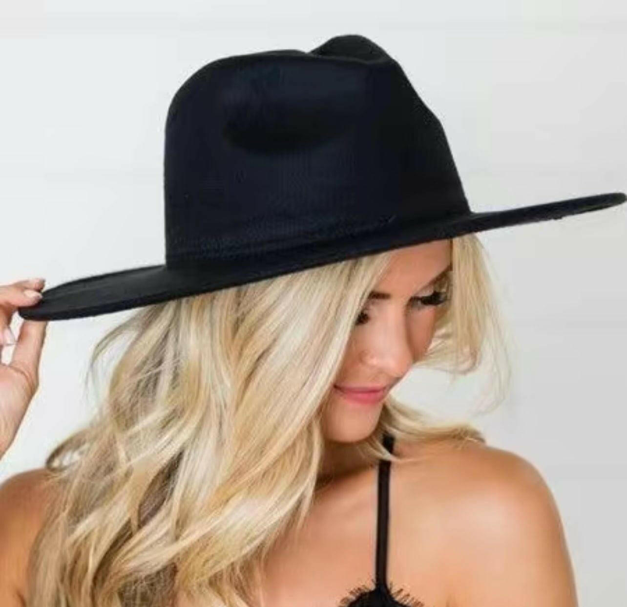 Wide Brim Stiff Fedora - AccessorizmeeWholesale