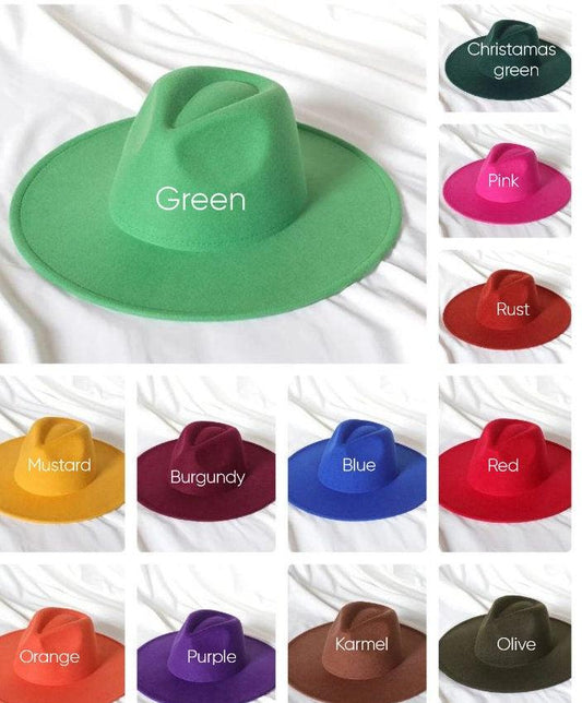 Wide Brim Stiff Fedora - AccessorizmeeWholesale