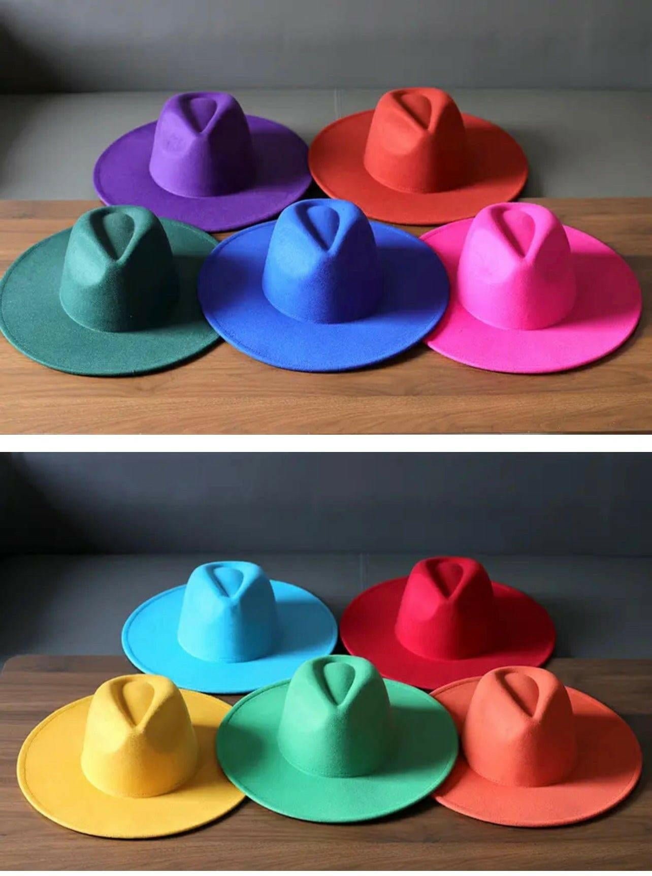 Wide Brim Stiff Fedora - AccessorizmeeWholesale