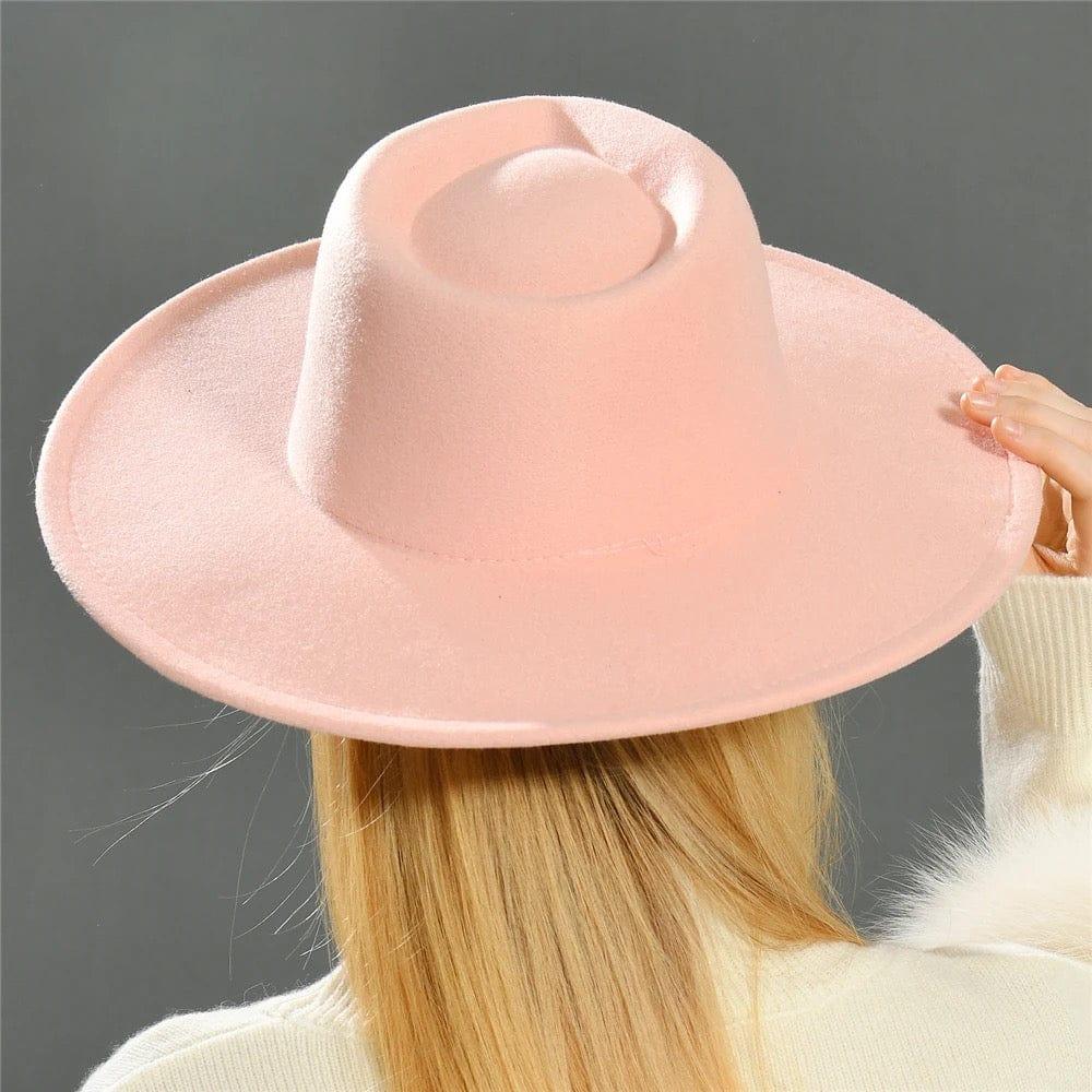 Wide Brim Stiff Fedora - AccessorizmeeWholesale