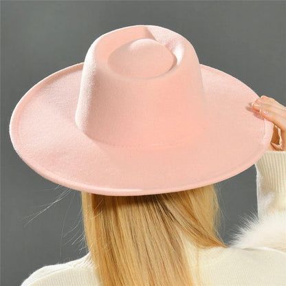 Wide Brim Stiff Fedora - AccessorizmeeWholesale
